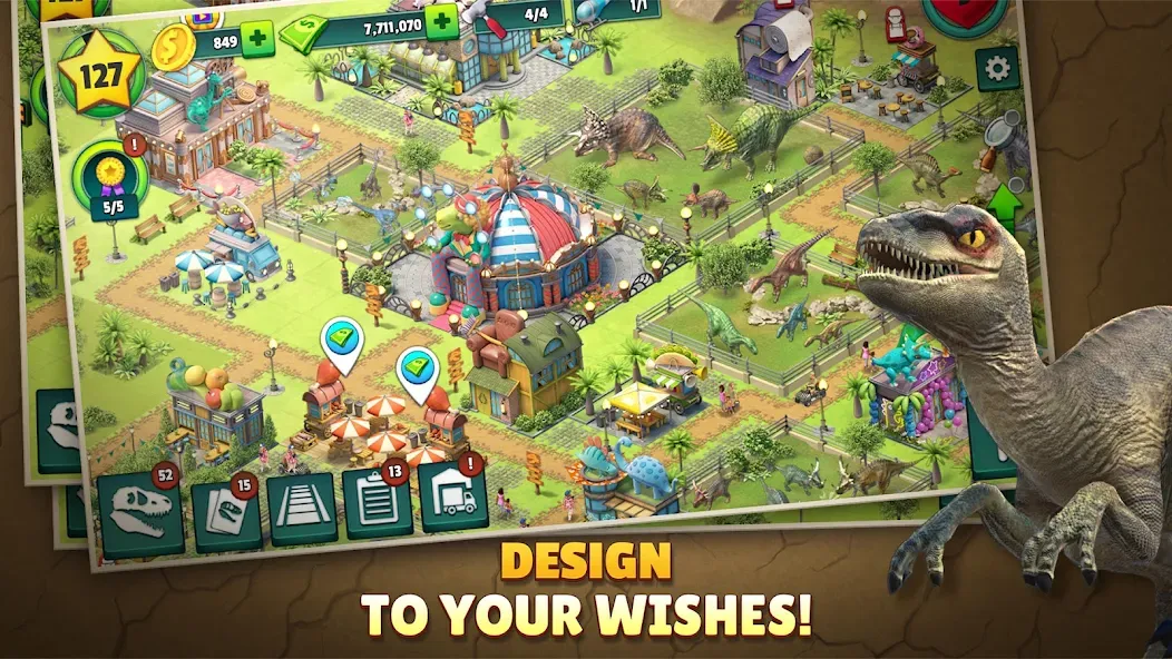 Jurassic Dinosaur: Dino Game (Динозавры юрского периода) [МОД: Меню, Бесконечные монеты и Открытые уровни] Screenshot 5