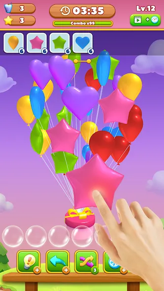 Match Triple Balloon (Матч Тройной Шарик) [МОД: Все открыто, Дополнительные деньги и Меню MOD] Screenshot 1