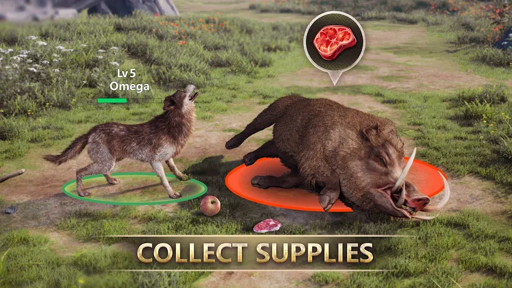 Wolf Game: Wild Animal Wars (Вулф Гейм) [МОД: Меню, Бесконечные монеты и Открытые уровни] Screenshot 2