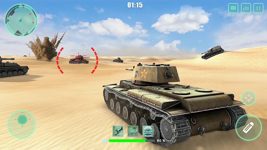 World Tanks War: Offline Games (Танковые военные машины Блиц) [МОД: Много монет, Открытые уровни и Мега MOD] Screenshot 2