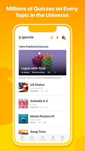 Sporcle (Споркл) [МОД: Меню, Бесконечные монеты и Открытые уровни] Screenshot 1