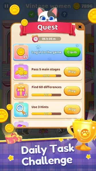 Find Differences: Spot Fun [МОД: Деньги, Монеты и Меню MOD] Screenshot 4
