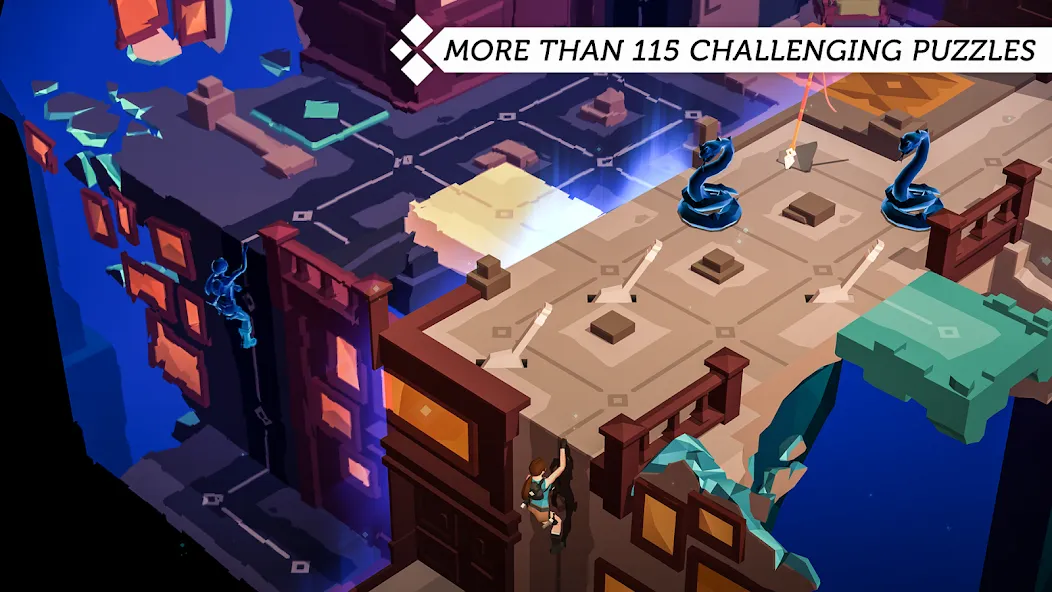 Lara Croft GO (Лара Крофт ГО) [МОД: Меню, Бесконечные монеты и Открытые уровни] Screenshot 1