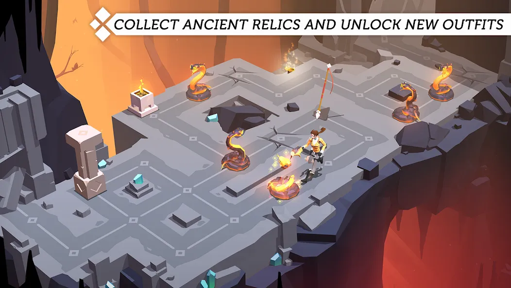 Lara Croft GO (Лара Крофт ГО) [МОД: Меню, Бесконечные монеты и Открытые уровни] Screenshot 5