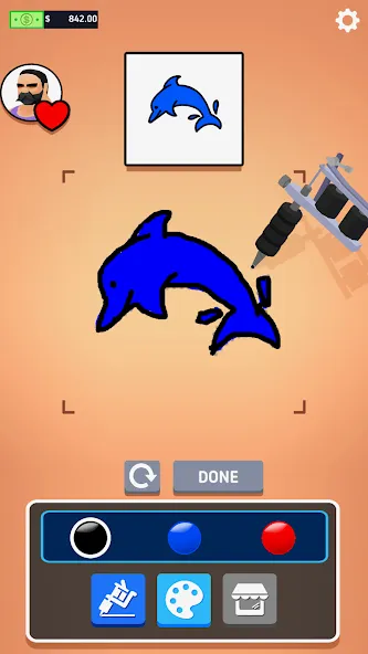 Ink Inc. - Tattoo Drawing [МОД: Много денег, Монет и Все открыто] Screenshot 2