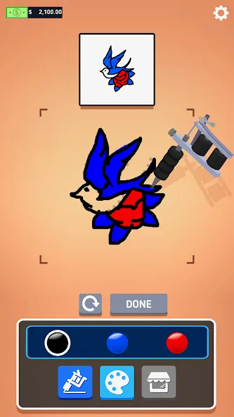 Ink Inc. - Tattoo Drawing [МОД: Много денег, Монет и Все открыто] Screenshot 3