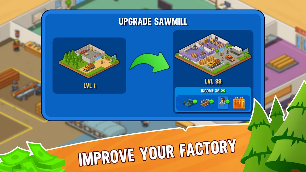 Lumber Inc Tycoon (Ламбер инк тайкун) [МОД: Бесконечные деньги, Монеты и Мега MOD] Screenshot 4