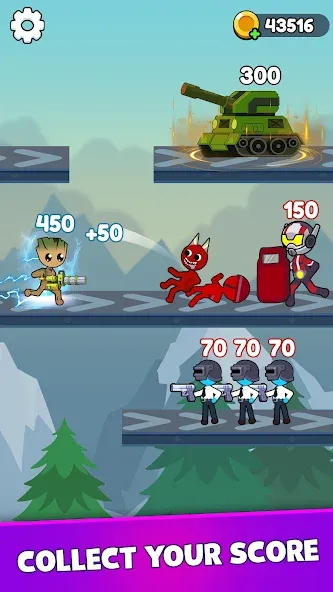 Stick Shooter: Battle Game (Стик Шутер) [МОД: Деньги, Монеты и Меню MOD] Screenshot 2