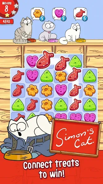 Simon’s Cat Crunch Time [МОД: Меню, Бесконечные монеты и Открытые уровни] Screenshot 1