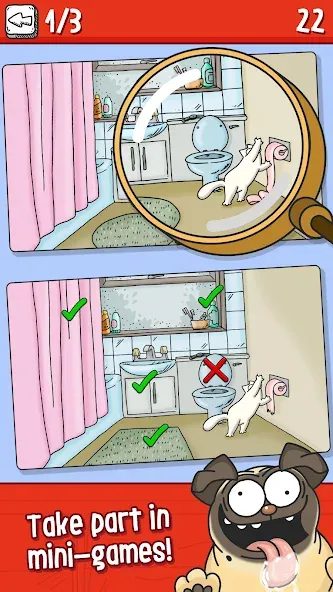 Simon’s Cat Crunch Time [МОД: Меню, Бесконечные монеты и Открытые уровни] Screenshot 2