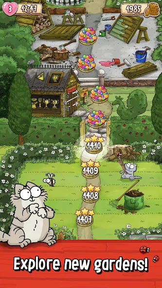 Simon's Cat - Pop Time [МОД: Все открыто, Дополнительные деньги и Меню MOD] Screenshot 2
