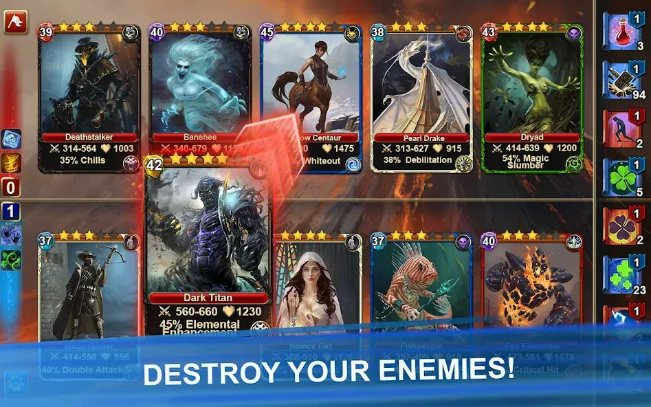 Blood of Titans: Card Battle [МОД: Деньги, Монеты и Меню MOD] Screenshot 1