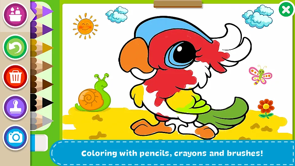 Coloring Book - Kids Paint [МОД: Все открыто, Дополнительные деньги и Меню MOD] Screenshot 1
