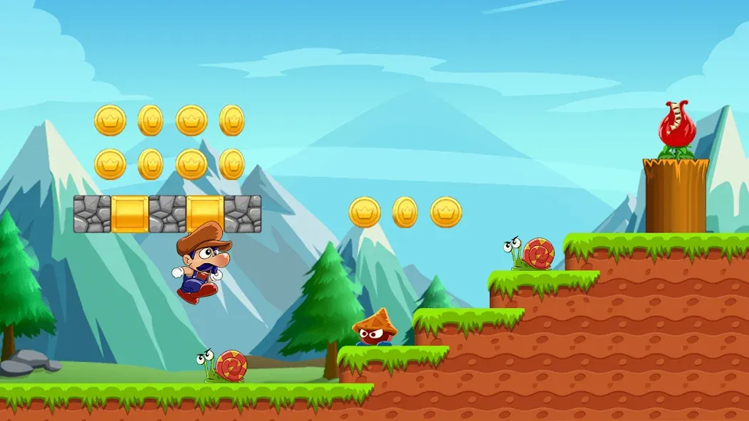 Super Bino Go:Adventure Jungle (Супер Бино Го) [МОД: Много денег, Монет и Все открыто] Screenshot 1