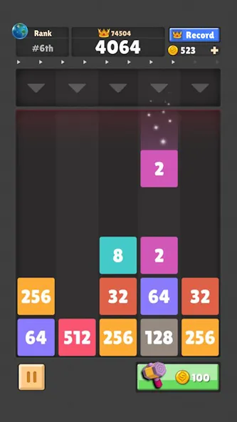 Drop The Number® : Merge Game (Дроп зе Намбер) [МОД: Меню, Бесконечные монеты и Открытые уровни] Screenshot 2