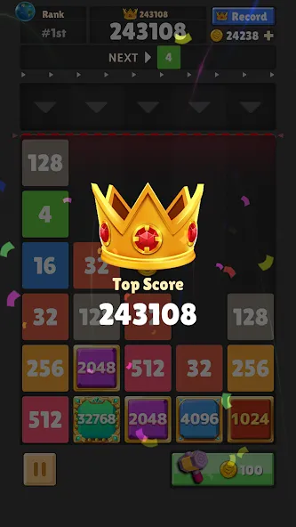 Drop The Number® : Merge Game (Дроп зе Намбер) [МОД: Меню, Бесконечные монеты и Открытые уровни] Screenshot 4