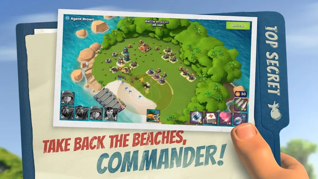 Boom Beach (Бум Бич) [МОД: Много монет, Открытые уровни и Мега MOD] Screenshot 1