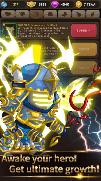 [VIP] +9 Blessing Cash Knight [МОД: Много монет, Открытые уровни и Мега MOD] Screenshot 1