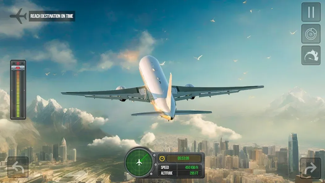Flight Simulator - Plane Games [МОД: Меню, Бесконечные монеты и Открытые уровни] Screenshot 1