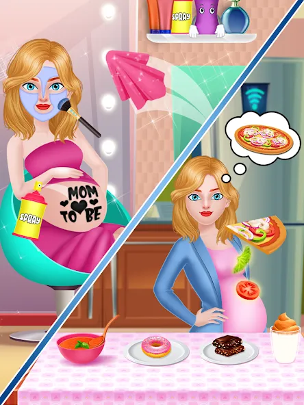Mom Babysitting Game [МОД: Меню, Бесконечные монеты и Открытые уровни] Screenshot 1