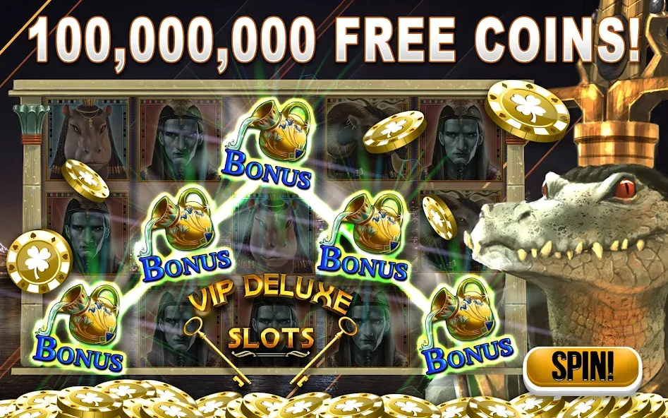 VIP Deluxe Slots Games Offline [МОД: Много монет, Открытые уровни и Мега MOD] Screenshot 1