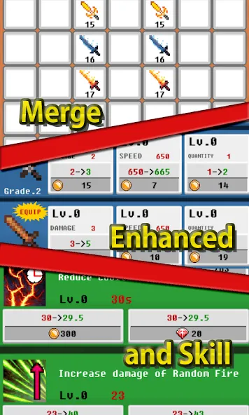 Merge Sword :Idle Merged Sword (Мерж Сворд) [МОД: Деньги, Монеты и Меню MOD] Screenshot 2