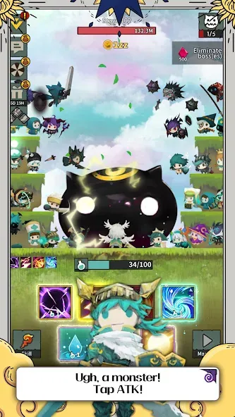 Tap Dragon: Little Knight Luna (Тап Драгон) [МОД: Меню, Бесконечные монеты и Открытые уровни] Screenshot 4