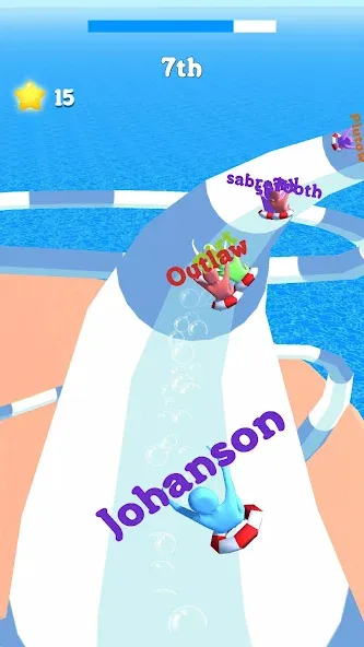 Waterpark Super Slide (Ватерпарк Супер Слайд) [МОД: Много монет, Открытые уровни и Мега MOD] Screenshot 2
