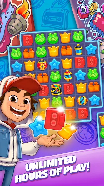 Subway Surfers Match (Сабвей Серферс Матч) [МОД: Меню, Бесконечные монеты и Открытые уровни] Screenshot 5