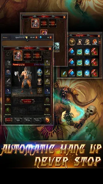 Dark God of War：Idle AFK RPG [МОД: Деньги, Монеты и Меню MOD] Screenshot 4