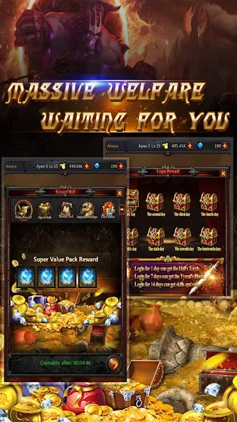 Dark God of War：Idle AFK RPG [МОД: Деньги, Монеты и Меню MOD] Screenshot 5