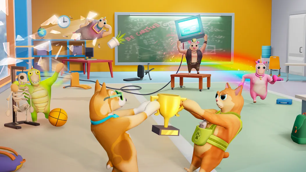 Gang Battle Party: Animals 3D [МОД: Много денег, Монет и Все открыто] Screenshot 1