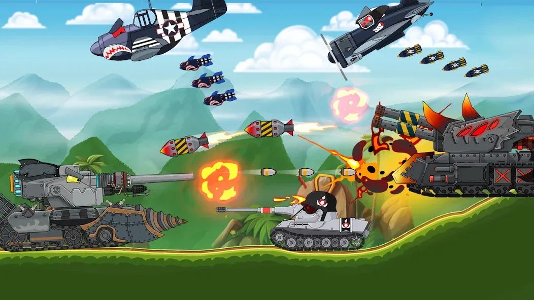 Tank Combat: War Battle (Танковый бой) [МОД: Меню, Бесконечные монеты и Открытые уровни] Screenshot 4