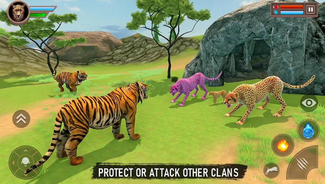 Savanna Safari: Land of Beasts (Саванна игра выживания животных) [МОД: Много денег, Монет и Все открыто] Screenshot 2