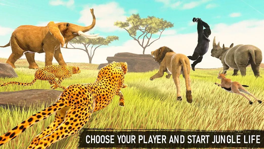 Savanna Safari: Land of Beasts (Саванна игра выживания животных) [МОД: Много денег, Монет и Все открыто] Screenshot 3
