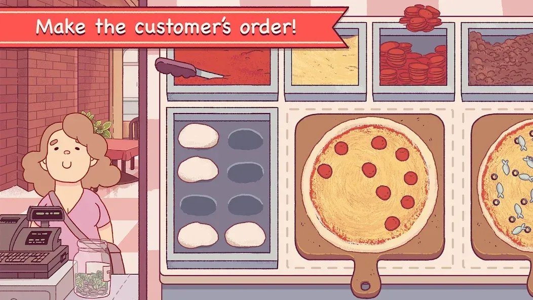 Good Pizza, Great Pizza [МОД: Меню, Бесконечные монеты и Открытые уровни] Screenshot 2