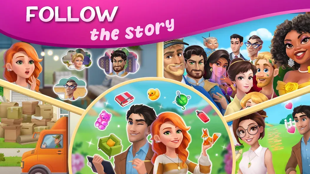 DesignVille: Merge & Story [МОД: Все открыто, Дополнительные деньги и Меню MOD] Screenshot 5