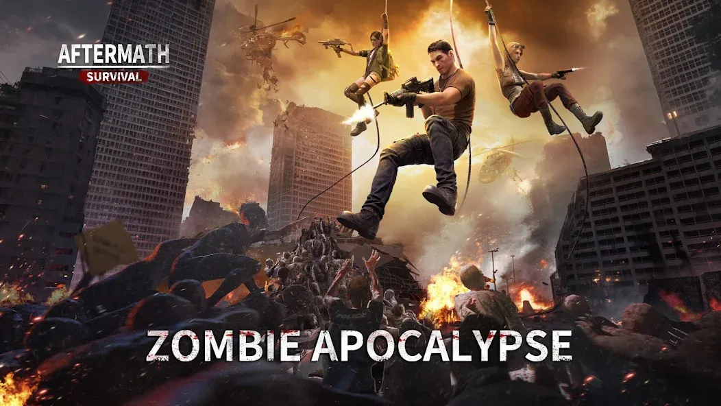 Aftermath Survival: Zombie War (Афтермат Сурвайвл) [МОД: Много монет, Открытые уровни и Мега MOD] Screenshot 1