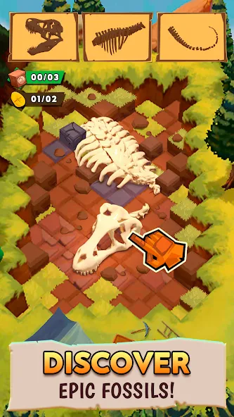 Dino Quest 2: Dinosaur Fossil (Дино Квест 2) [МОД: Деньги, Монеты и Меню MOD] Screenshot 1