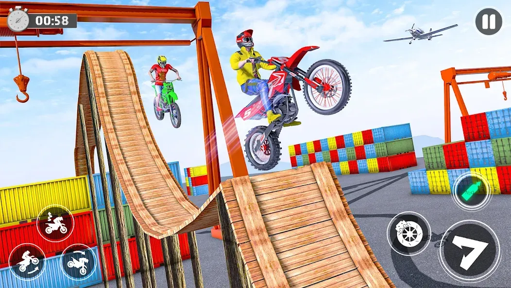 Bike Stunt Race Tricks Master [МОД: Много монет, Открытые уровни и Мега MOD] Screenshot 4