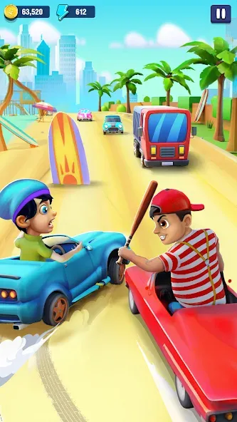 Mini Car Runner - Racing Games (Мини Кар Раннер) [МОД: Меню, Бесконечные монеты и Открытые уровни] Screenshot 1