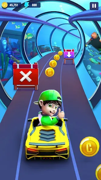 Mini Car Runner - Racing Games (Мини Кар Раннер) [МОД: Меню, Бесконечные монеты и Открытые уровни] Screenshot 4