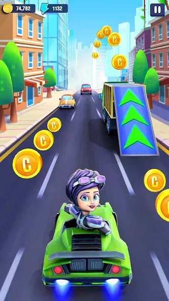 Mini Car Runner - Racing Games (Мини Кар Раннер) [МОД: Меню, Бесконечные монеты и Открытые уровни] Screenshot 5