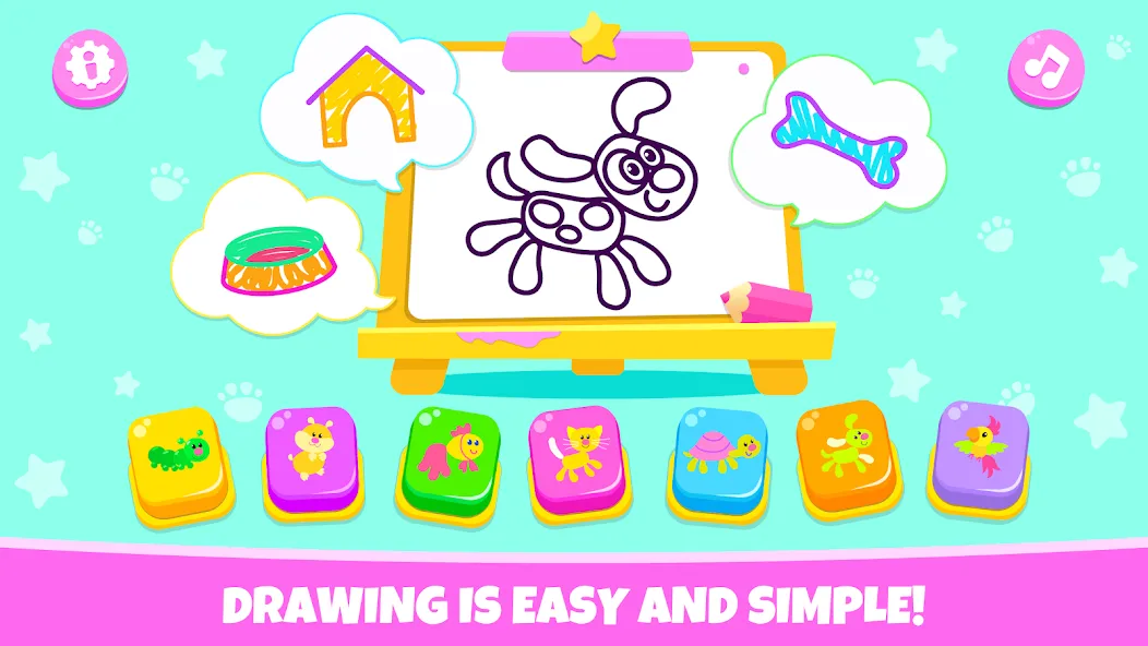 Drawing for kids! Toddler draw [МОД: Много монет, Открытые уровни и Мега MOD] Screenshot 1
