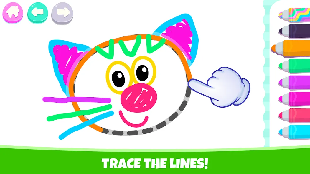 Drawing for kids! Toddler draw [МОД: Много монет, Открытые уровни и Мега MOD] Screenshot 2