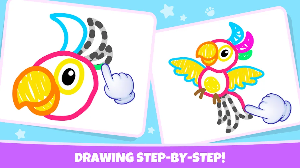 Drawing for kids! Toddler draw [МОД: Много монет, Открытые уровни и Мега MOD] Screenshot 3