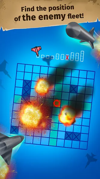 Sink the Fleet - Sea War [МОД: Меню, Бесконечные монеты и Открытые уровни] Screenshot 2