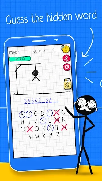 Hangman [МОД: Много монет, Открытые уровни и Мега MOD] Screenshot 1