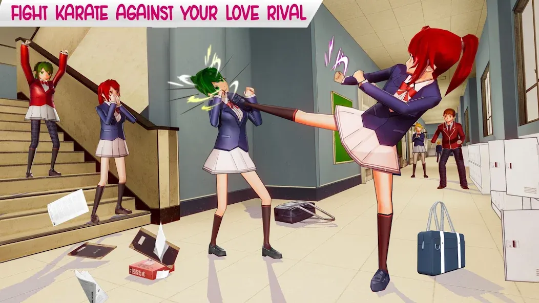 Anime High School Life [МОД: Много монет, Открытые уровни и Мега MOD] Screenshot 1