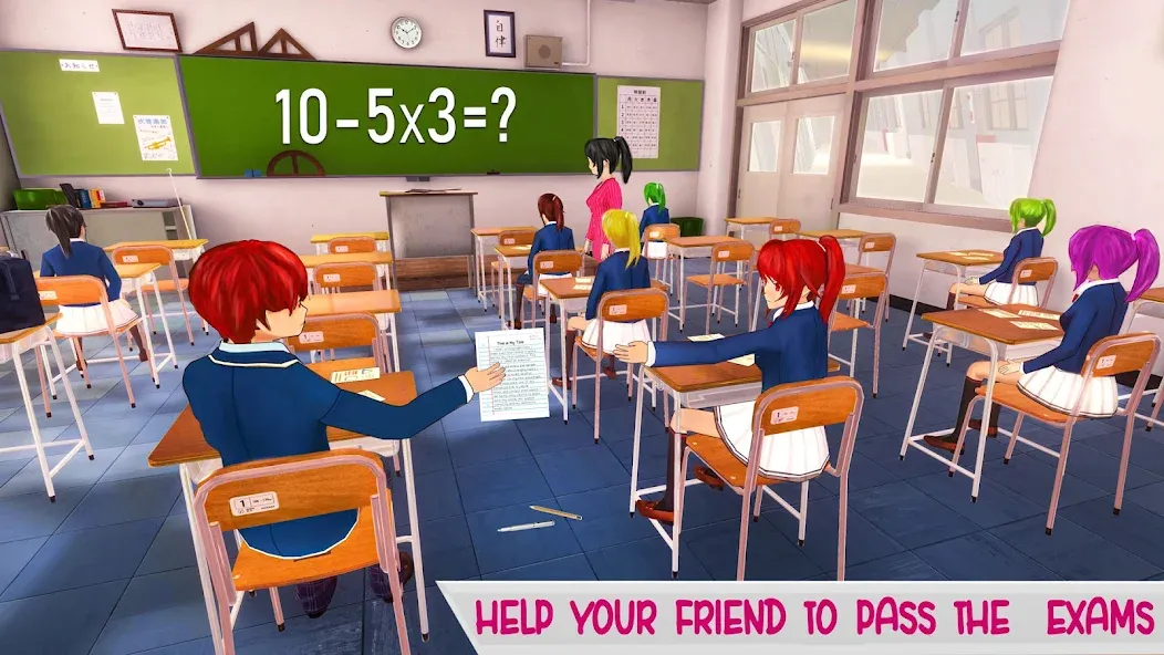 Anime High School Life [МОД: Много монет, Открытые уровни и Мега MOD] Screenshot 2